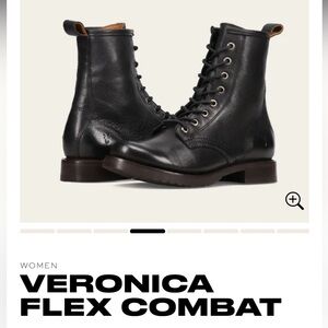 Frye Black Veronica Flex Combat Boots size 6